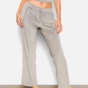Skims Velour Wide Leg Pull On Lounge Pants Gray Size Small